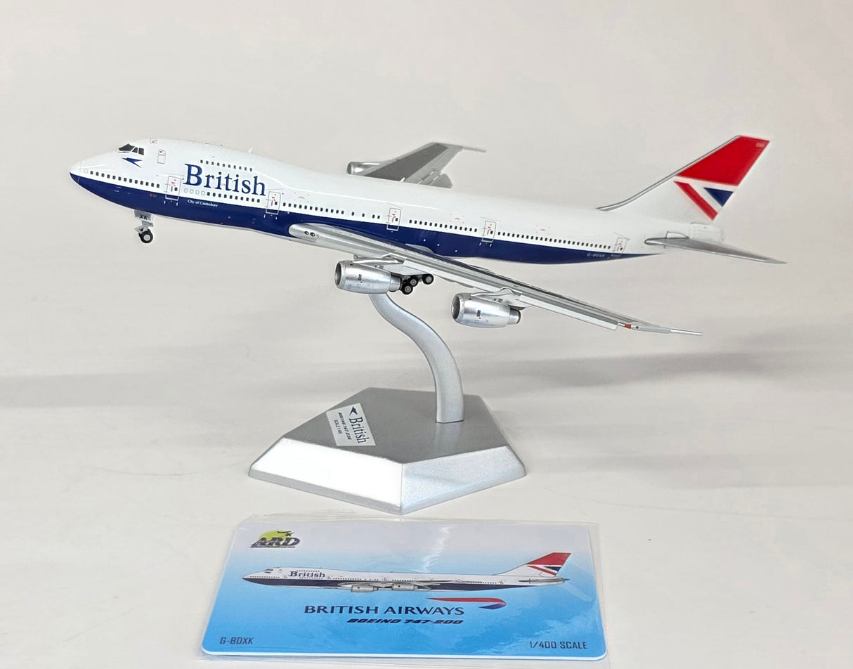 ARD4BA23FDA | ARD Models 1:400 | Boeing 747-200 British Airways G-BDXK 'Negus' (Flaps Down)