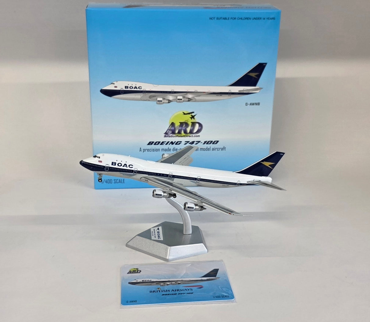 ARD4BA21FD | ARD Models 1:400 | Boeing 747-100 BOAC G-AWNB (Flaps Down)