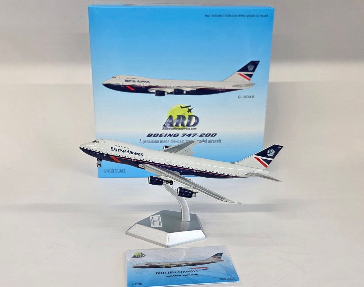 ARD4BA22FD | ARD Models 1:400 | Boeing 747-200 British Airways G-BDXB 'Landor' (Flaps Down)