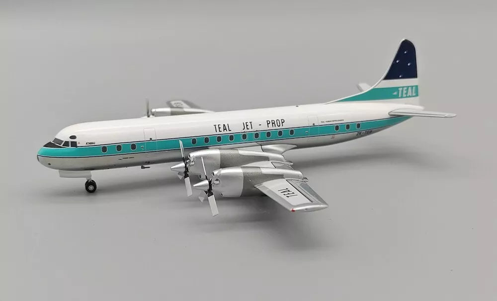 IF188TE0824 | InFlight200 1:200 | Lockheed L-188C Electra, TEAL ZK-TEB with stand