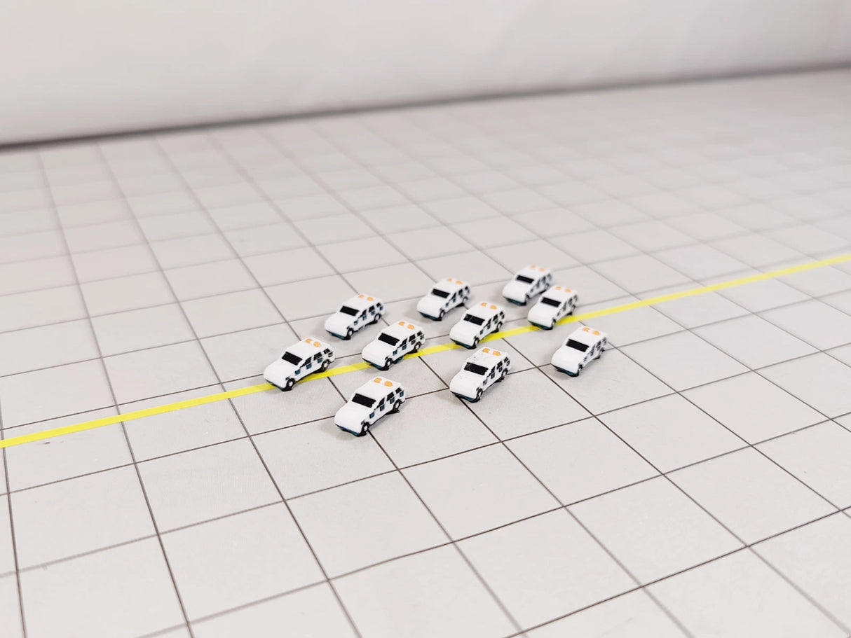 AG-SECURITYCARS | AvGeek Models 1:400 | 8x AIRFIELD SECURITY CARS 4x4 Airport Vehicles Scenery GSE Models 1:400 Scale