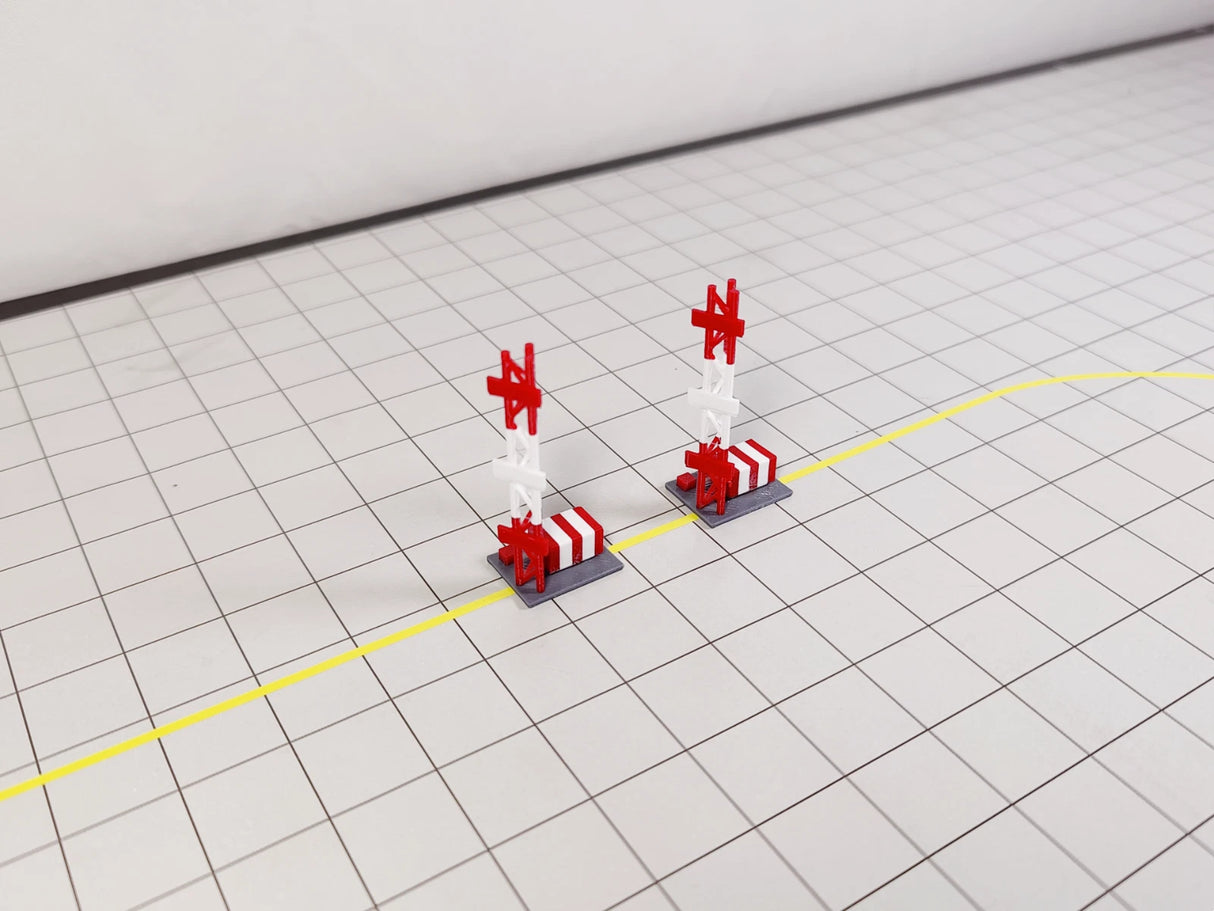 AG-ILSTOWERS | AvGeek Models 1:200 | 2x Red & White ILS ANTENNA TOWERS Aircraft Building Scenery Models 1:200 Scale