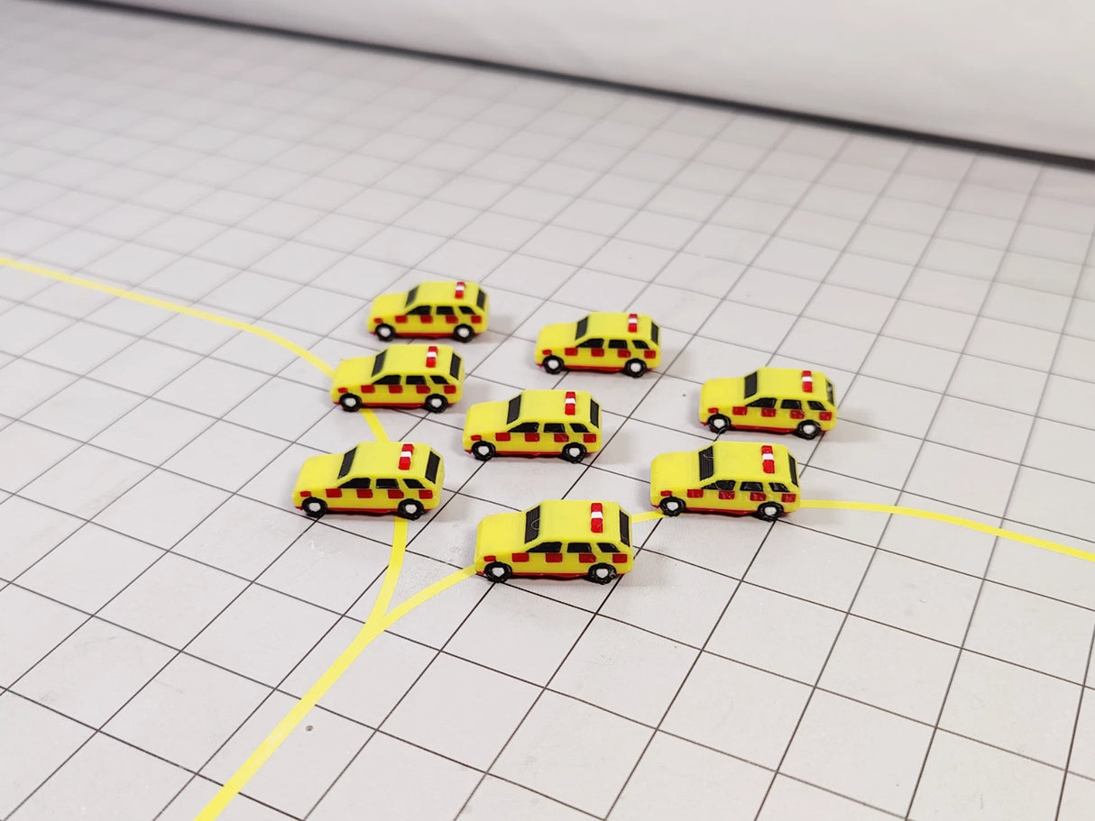 AG-OPERATIONSCAR | AvGeek Models 1:200 | 8x AIRFIELD OPERATIONS CARS Airport Vehicles GSE Models 1:200 Scale Scenery
