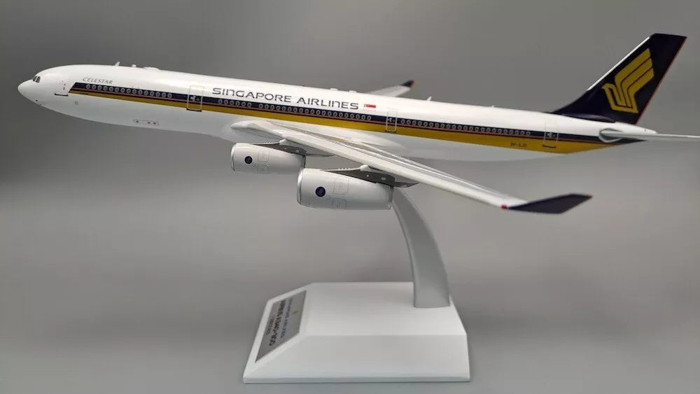 WB-A340-3-018 | WB Models 1:200 | Airbus A340-313 Singapore Airlines 9V-SJO (with stand)