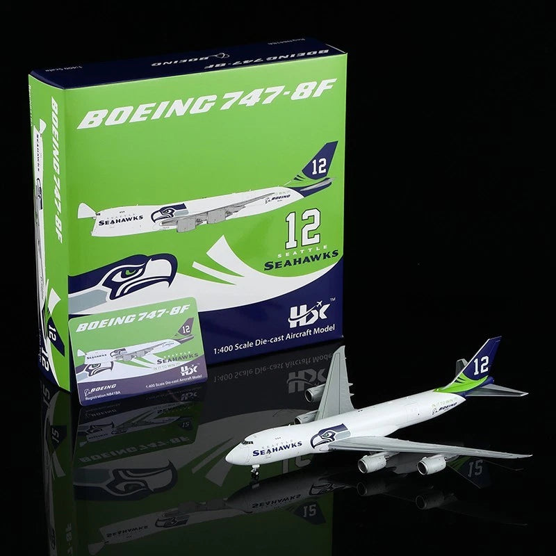 B631007C | HX Models 1:400 | Boeing 747-8F Boeing Company N841BA 'Seattle Sehawks' Interactive