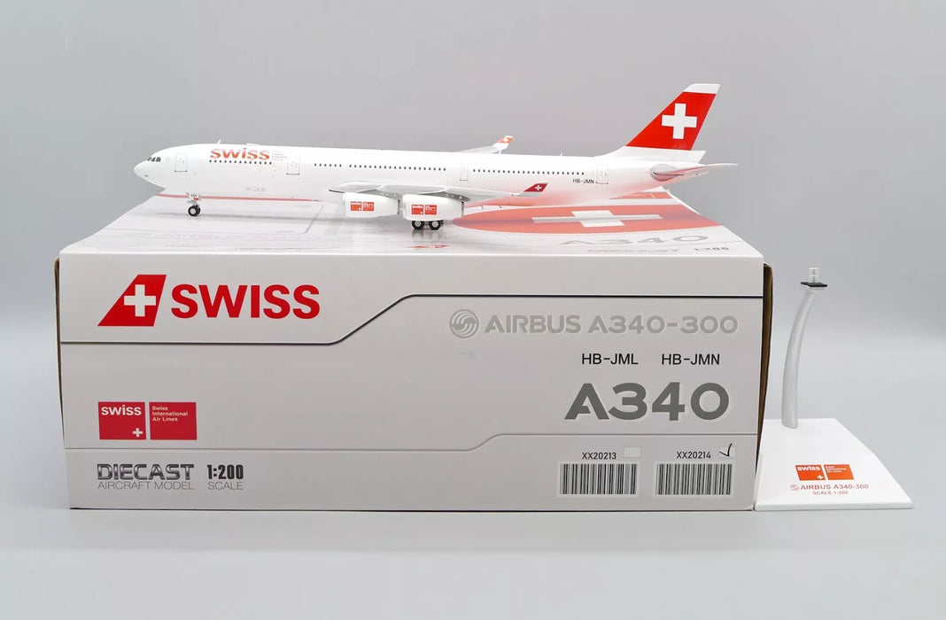 XX20214 | JC Wings 1:200 | Airbus A340-300 Swiss OC HB-JMN | is due February 2025