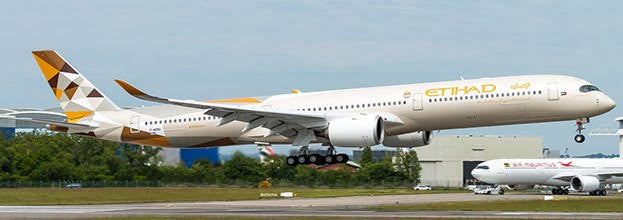 XX4175A | InFlight200 1:400 | Airbus A350-1000 Etihad A6-XWB (flaps down)