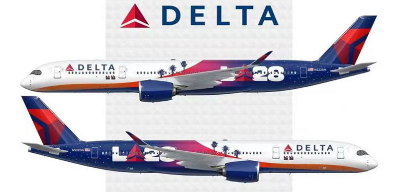 WB4041 | Aviation 400 1:400 | Airbus A350-900 Delta N522DZ, 'LA28' (detachable gear)
