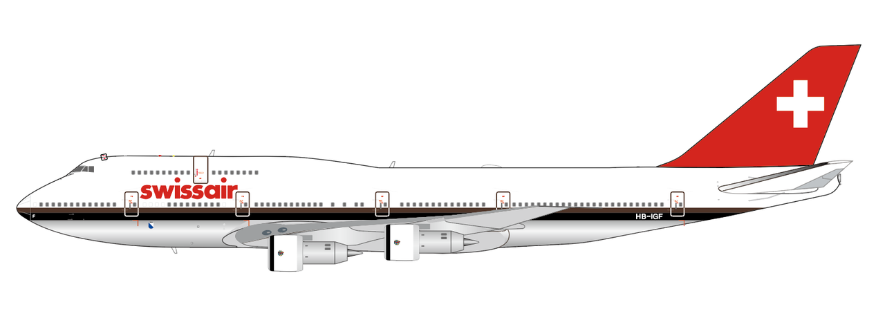 XX20525 | JC Wings 1:200 | Boeing 747-300 Swissair Polished HB-IGF | was due December 2024