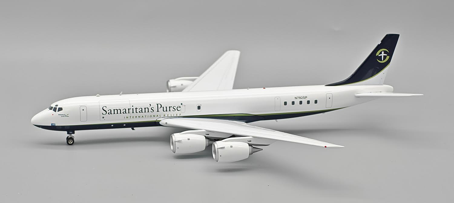 IF872N782SP | InFlight200 | McDonnell Douglas DC-8-72CF Samaritan's Purse N782SP Polished With Stand | is due October 2025