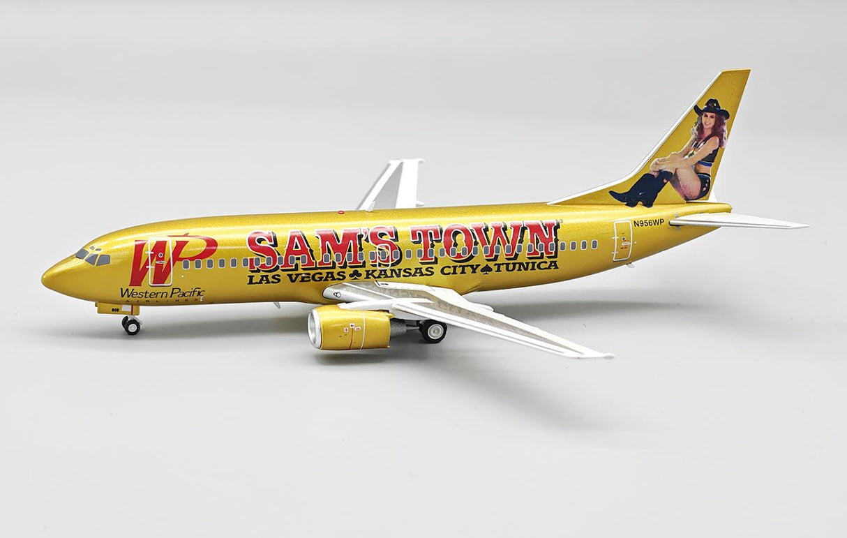 B-733-956 | Blue Box 1:200 | Boeing 737-3Q8 Western Pacific Airlines N956WP with stand