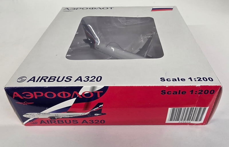 JC2050 | JC Wings 1:200 | Airbus A320 Aeroflot VP-BOV(box has slight signs of shelf wear)