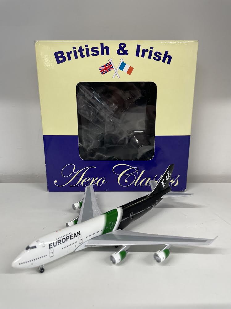 ACGBDXF | Aeroclassics 1:400 | Boeing 747-200 EAL European Air Charter G-BDXF **PRE-OWNED**