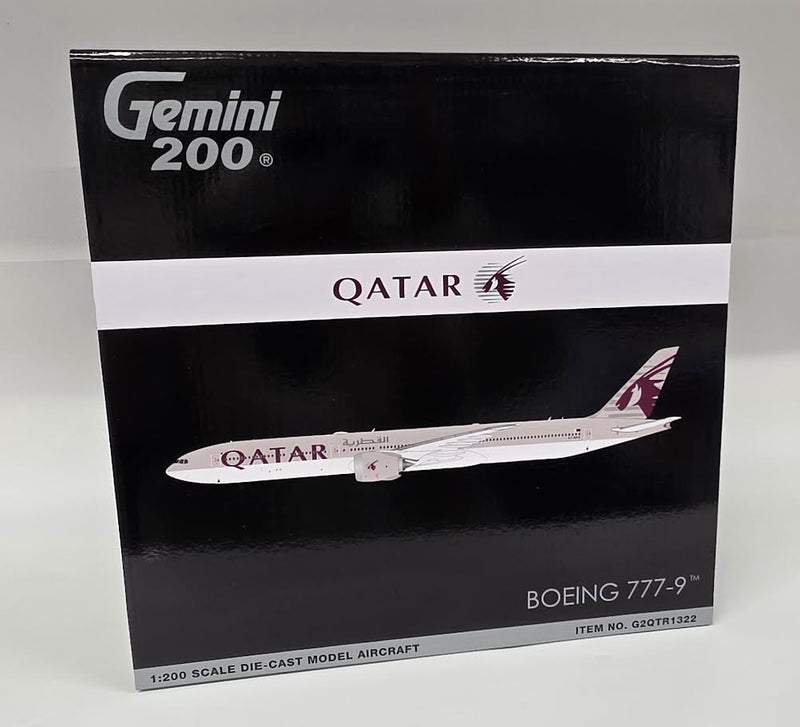 G2QTR1322 | GeminiJets 1:200 | Boeing 777-9 Qatar Airways A7-BKA (with optional folded wingtips)