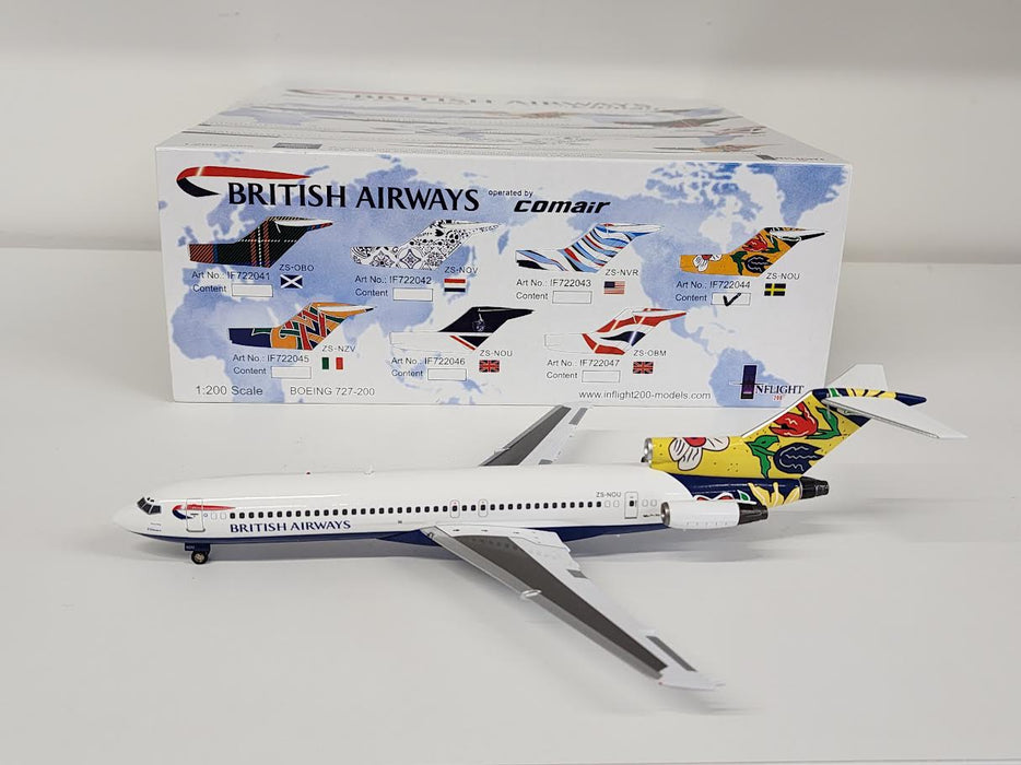 IF722044 | InFlight200 1:200 | Boeing 727-200 Comair / British Airways 'Sweden Tail' ZS-NOU