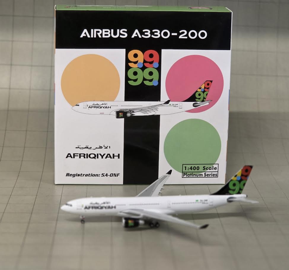 PH12061 | Phoenix 1:400 | Airbus A330-200 Afriqiyah 5A-ONF, 'Green Libyan Flag'