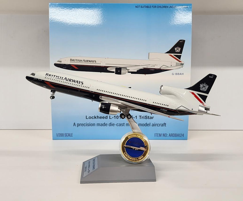ARDBA124 | ARD Models 1:200 | Lockheed L-1011 Tristar British Airways 'Landor' G-BBAH 'with collectors coin'