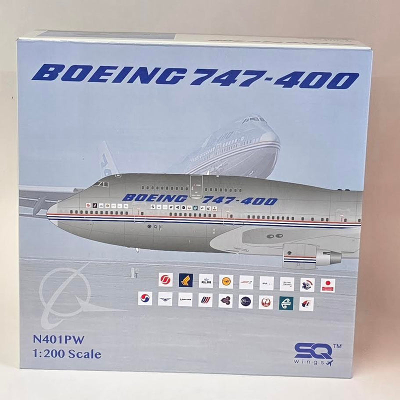 L2131 | SQ Wings | Boeing 747-400 Boeing Company N401PW House Livery with Full Polished Body