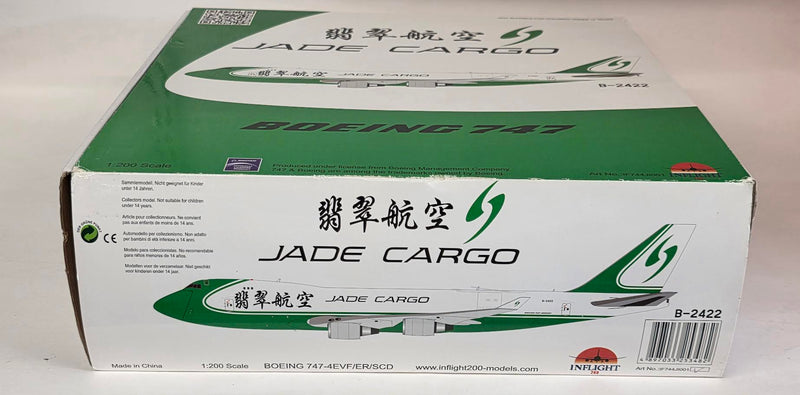 IF744JI001 | InFlight200 1:200 | Boeing 747-400 Jade Cargo B-2422 (with stand)