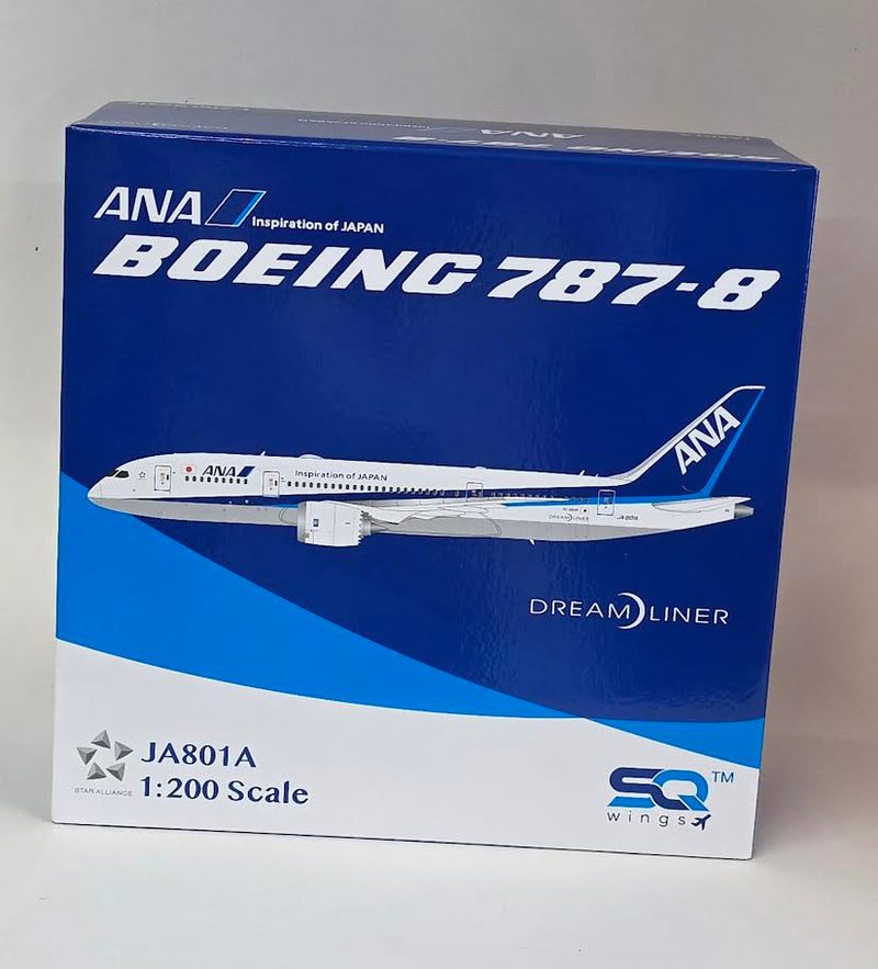 L2099 | SQ Wings 1:200 | Boeing 787-8 ANA JA801A 'with stand'