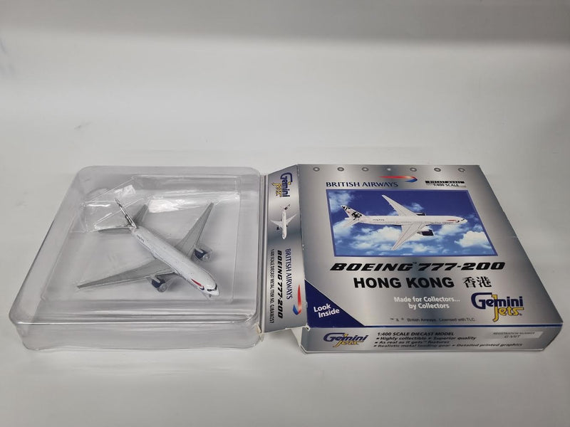 GJBAW257 | Gemini Jets 1:400 | Boeing 777-200 British Airways Hong Kong G-VIIT **PRE OWNED**