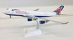 Die-cast Boeing 747-400F cargo aircraft model with British Airways livery and stand.