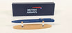 Flight Crew Premium pen with striped clip and silver Captain engraving.