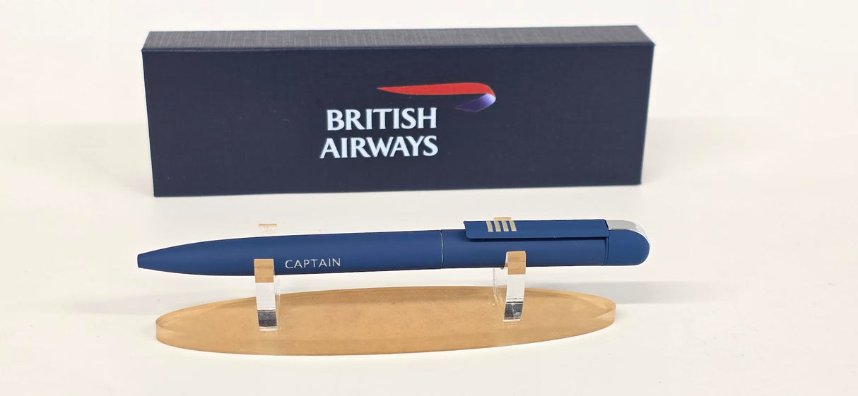 FCPCAP-PEN | Accessories | Flight Crew Premium 'Folk' Pen with 4 stripes on the pen clip and engraved in silver 'Captain'