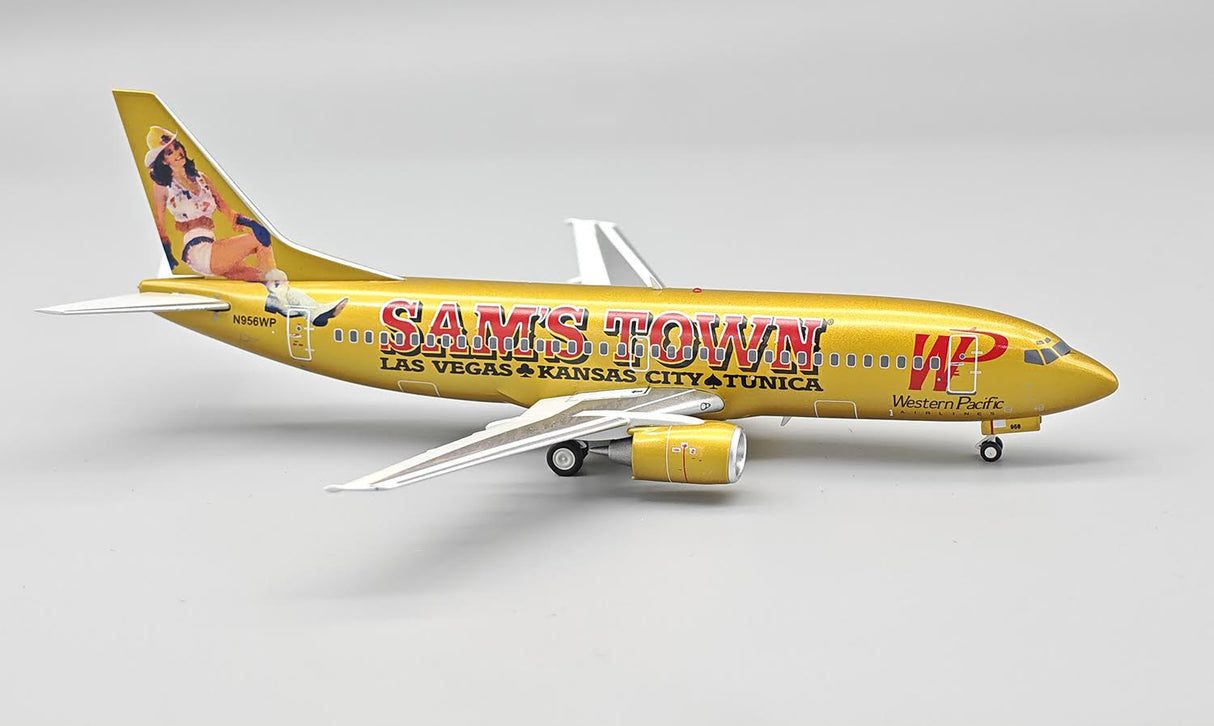 B-733-956 | Blue Box 1:200 | Boeing 737-3Q8 Western Pacific Airlines N956WP with stand