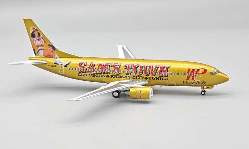 B-733-956 | Blue Box 1:200 | Boeing 737-3Q8 Western Pacific Airlines N956WP with  stand