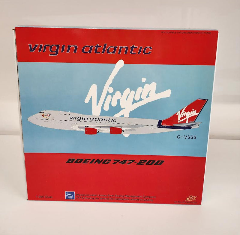 JF-747-2-034 | JFox Models 1:200 | Boeing 747-200 Virgin Atlantic G-VSSS, 'Island Lady'
