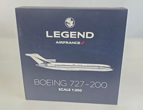 Die-cast metal 1:200 scale Air France Boeing 727-200 F-BPJI model.