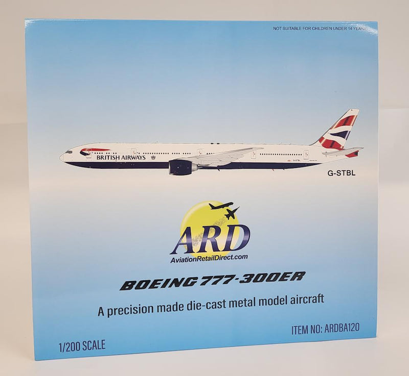 ARDBA120 | ARD Models 1:200 | Boeing 777-300 British Airways G-STBL (with stand)