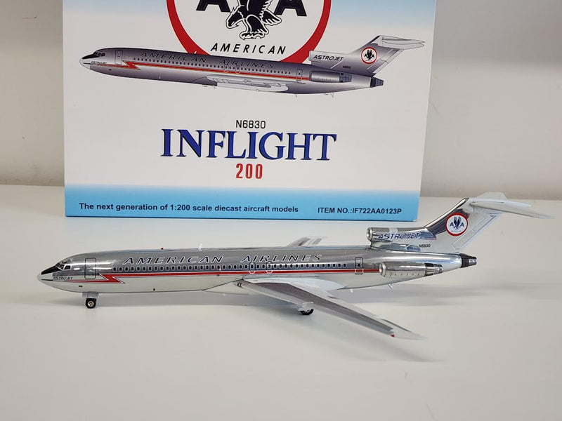IF722AA0123P | InFlight200 1:200 | Boeing 727-223 American Airlines 'polished' N6830 (with stand)