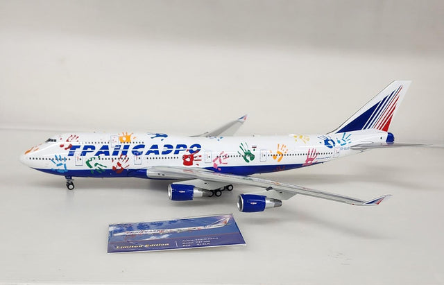 IF744UN002 | InFlight200 1:200 | Boeing 747-400 Transaero EI-XLK, 'Flight of Hope' (with stand)