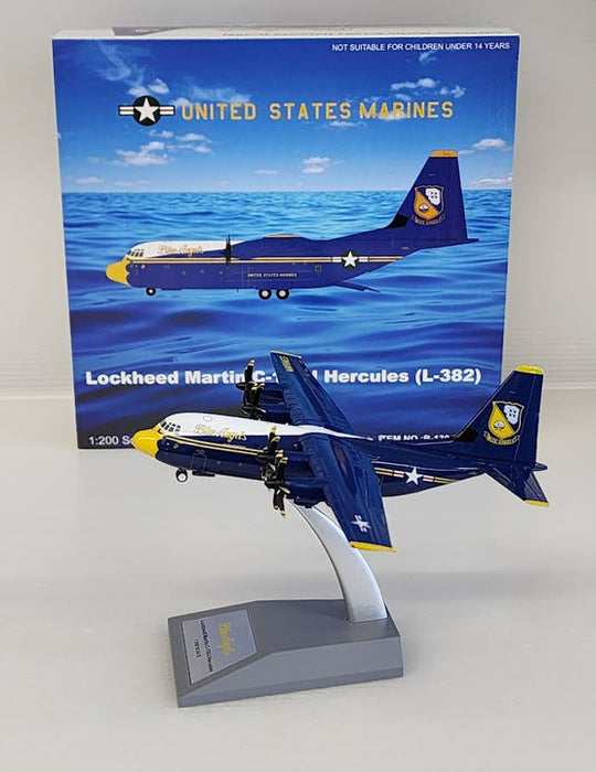 B-130-BA-170 | Blue Box 1:200 | C-130J Hercules US Marines Blue Angels 170000 (with stand)