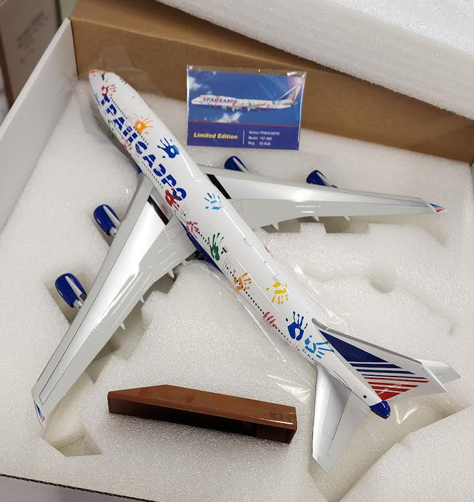 IF744UN002 | InFlight200 1:200 | Boeing 747-400 Transaero EI-XLK, 'Flight of Hope' (with stand)