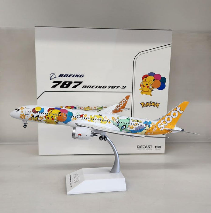 SA2020A | JC Wings 1:200 | Scoot Boeing 787-9 Dreamliner Pokemon Livery Flap Down 9V-OJJ (with Stand)