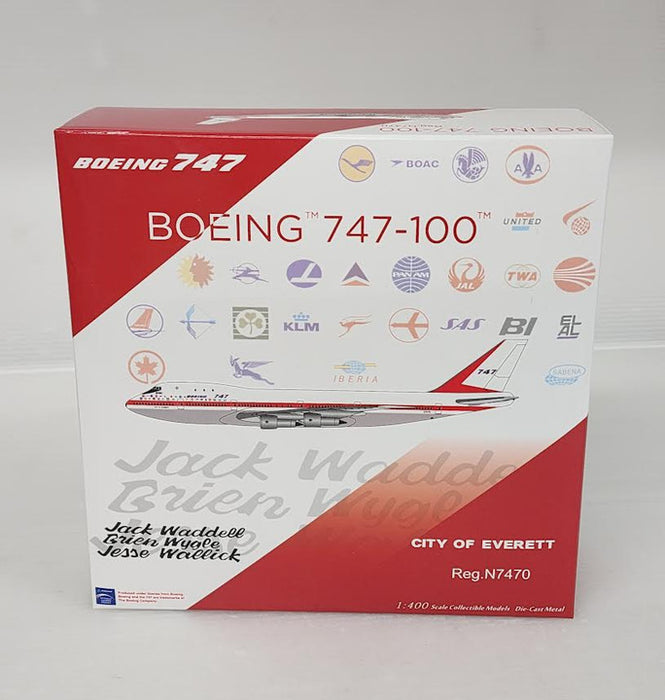 BOE004 | NG Models 1:400 | Boeing 747-100 The Boeing Company N7470 CITY OF EVERETT