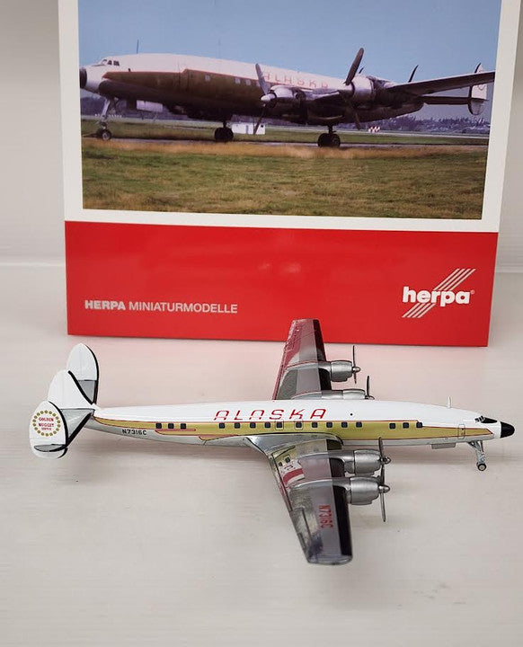 573023 | Herpa Wings 1:200 1:200 | Lockheed L-1649A Starliner Alaska Airlines – N7316C