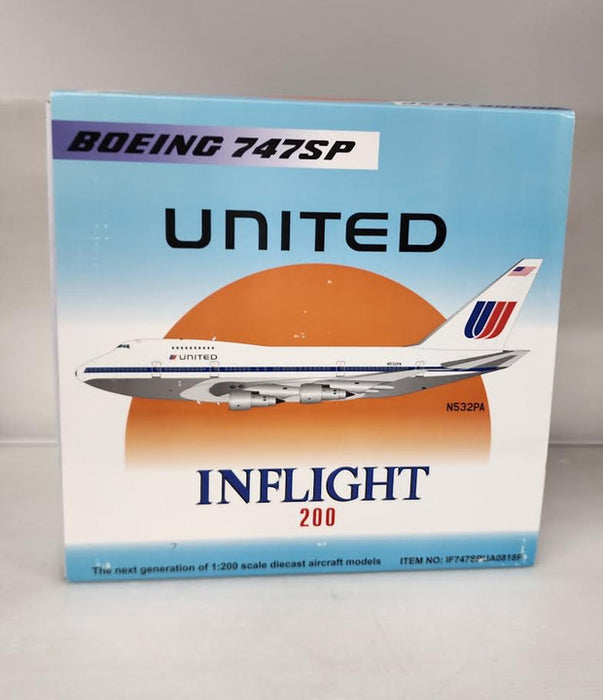 IF747SPUA0818 | InFlight200 1:200 | Boeing 747SP United Airlines N532PA (with stand)