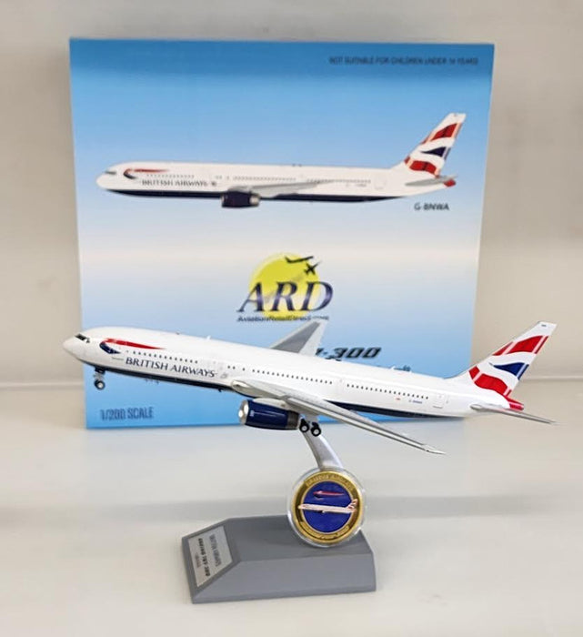 ARDBA49 | ARD Models 1:200 | Boeing 767-336ER British Airways G-BNWA, 'Chatham Dockyard' (with stand)