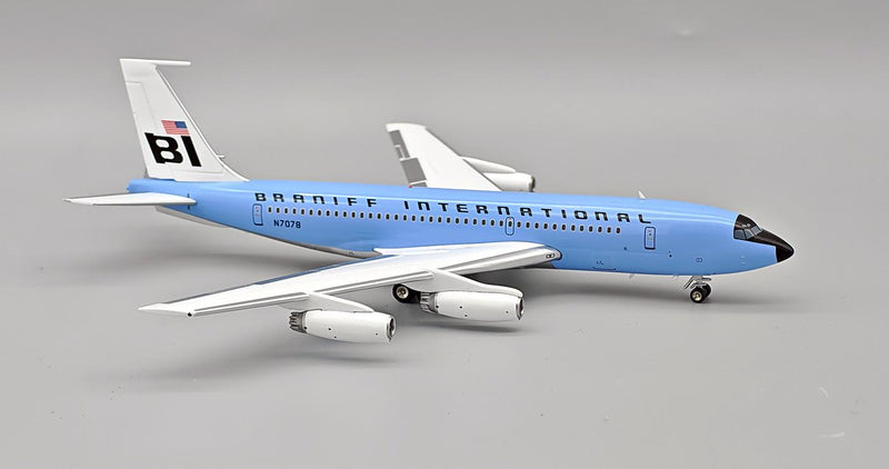 IF720BN0725 | InFlight200 1:200 | Boeing 720-027 Super Jet BRANIFF 720 N7078 – Dark Blue With Stand | is due August 2025