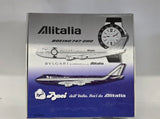 JFI-747-2-011 | JFox Models 1:200 | Boeing 747-200 Alitalia I-DEMS, 'Bulgari Aluminium' (with stand)