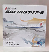 L2163 | SQ Wings 1:200 | Boeing 747-8 Air China B-2487 with stand