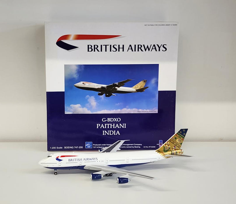 IF742006 | InFlight200 1:200 | Boeing 747-200 British Airways G-BDXO, 'India Tail'