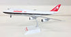 JC Wings 1:200 Boeing 747-300 Swissair polished die-cast aircraft model with stand.