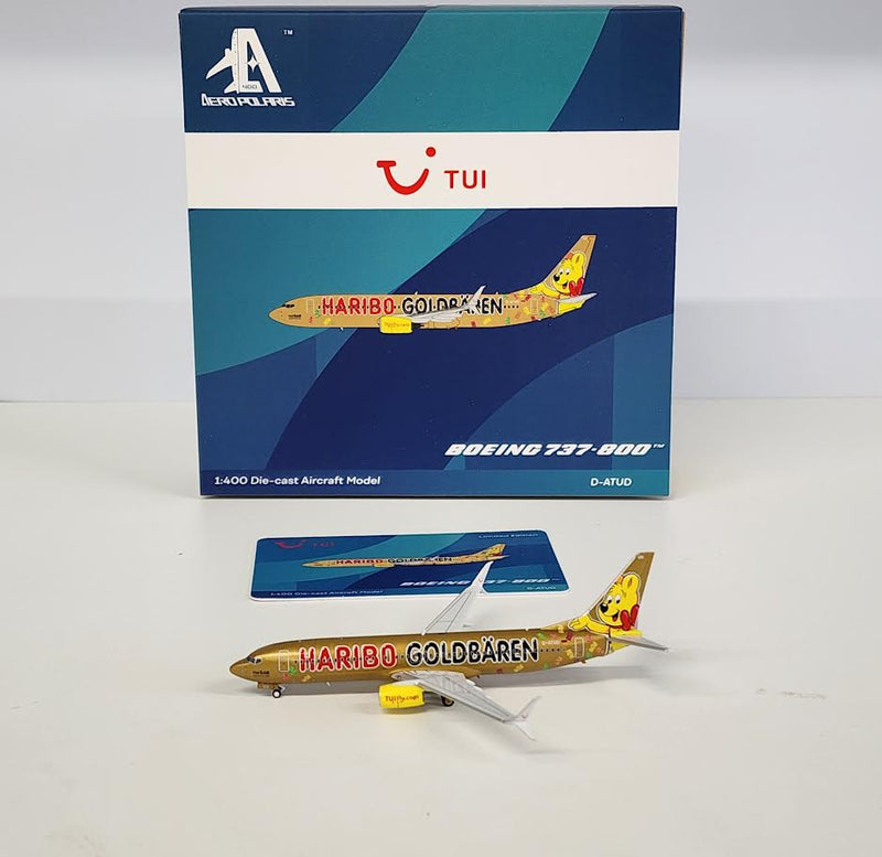 HA7380021 | Aero Polaris 1:400 | Boeing 737-800 TUI Fly Germany D-ATUD 'Haribo Livery'
