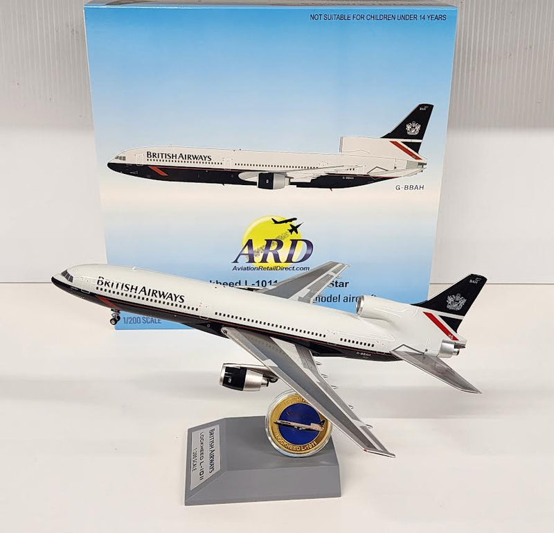 ARDBA124 | ARD Models 1:200 | Lockheed L-1011 Tristar British Airways 'Landor' G-BBAH 'with collectors coin'