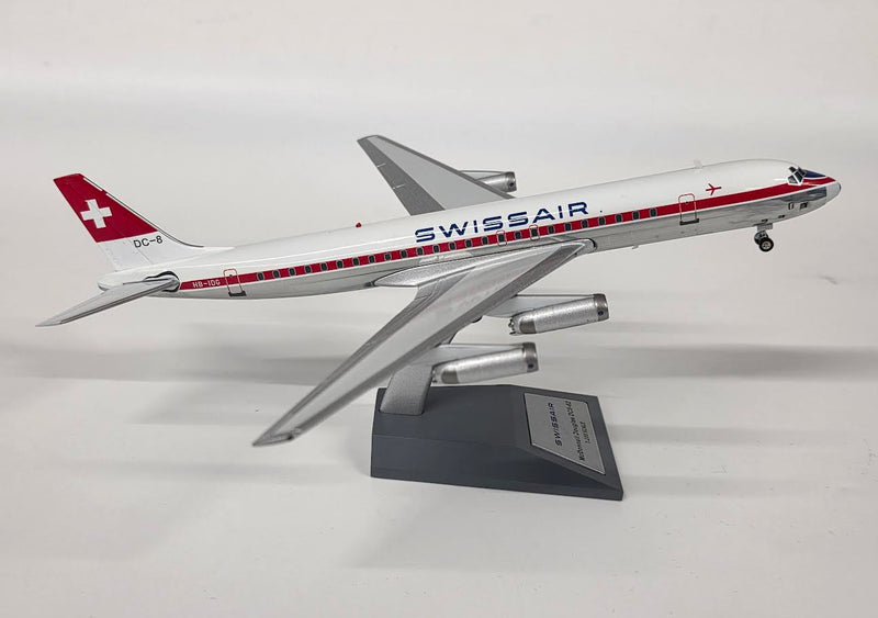 B-862-IDG-P | Blue Box 1:200 | DC8-62 SWISSAIR HB-IDG with stand